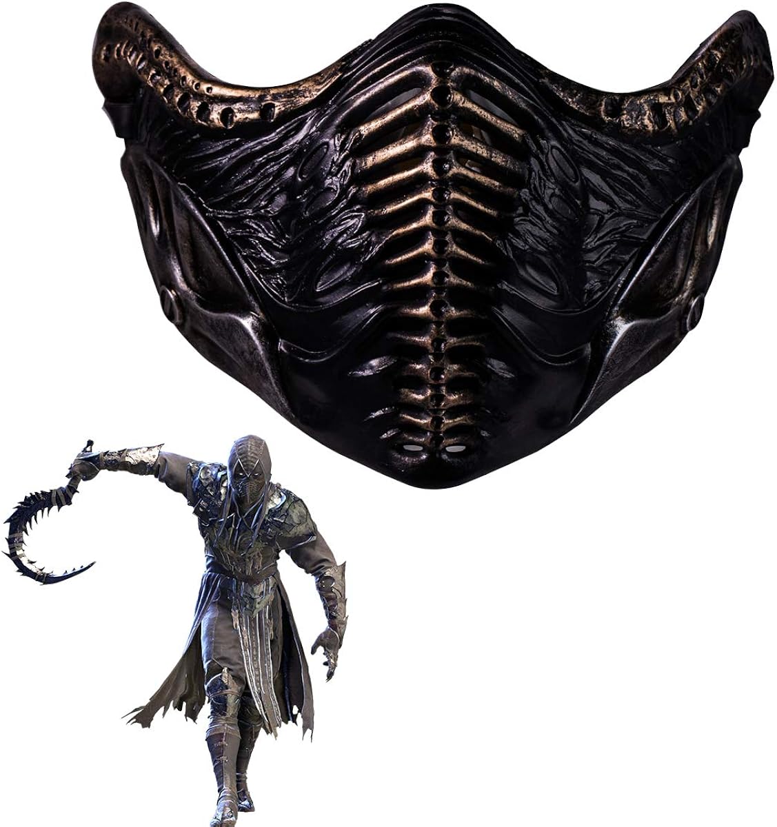 Amazon Com Mortal Kombat Mask Noob Saibot Face Mask Props For Adult Clothing