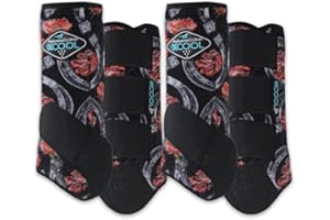 PROFESSIONAL'S CHOICE SPORTS MEDICINE PRODUCTS, INC. Professional's Choice 2XCOOL Sports Medicine Horse Boots | Protective & Breathable Design for Ultimate Comfort & Durability in Active Horses | Value 4 Pack