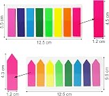 OWLKELA 1600pcs Sticky Tabs 8 Colour Index Flags Translucent Writable view 2