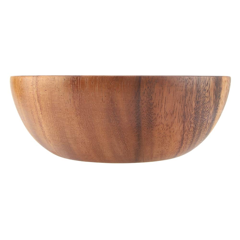 Wooden Bowl,Solid Wooden Bowl Hand Made Bowl for Salad Soup Rice Kitchen Utensils(20 7cm)