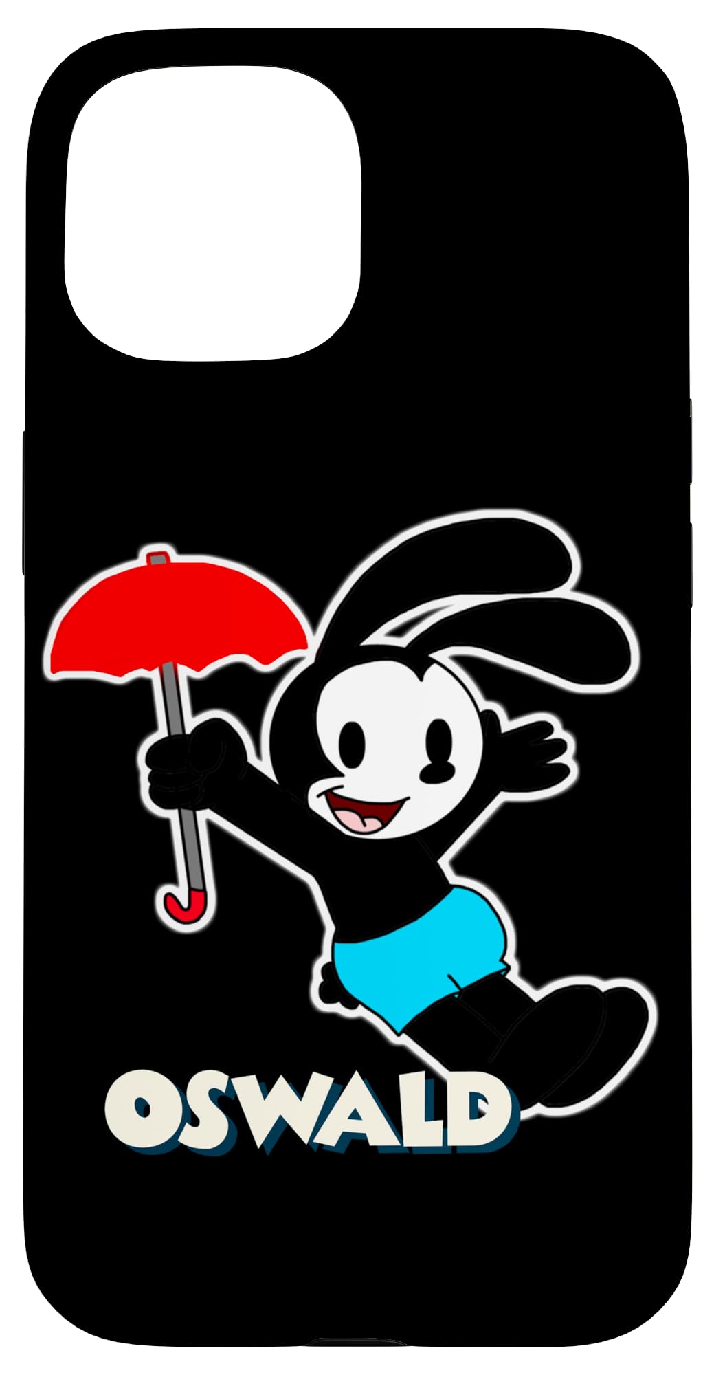 Oswald Rabbit Umbrella Flying Vintage Cartoon 1927 Case for iPhone 15