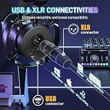 MAONO PD200X Dynamic USB/XLR Microphone with RGB Lighting, 2-in-1 Knob view 6