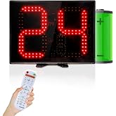 GAN XIN Basketball Shot Clock for All Sports | 12/24/25/30/35/40/60 Seconds,LED Countdown Timer with Buzzer,Remote Control,AC Plug/Battery Power, 5 Level Brightness