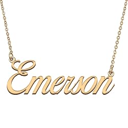 HUAN XUN Customized Custom Simple Any Name Necklace