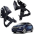 2Pcs Hood Hinge Set Steel Black Replacement for 2016-2021 HR-V HO1236141 HO1236142 60120T7WA01ZZ 60170T7WA01ZZ