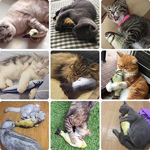 MAXXV® Catnip Fish Toys for Cats - North American Organic Catnip - 3PCS Catnip Toys for Cats - 11.5\