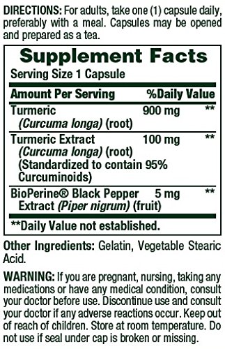 Nature's Bounty Turmeric Pills - Joint Support & Antioxidant, 1000mg, 60 Capsules - Image 3