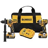 DEWALT FLEXVOLT ADVANTAGE 20V MAX* Combo Kit with Hammer Drill &amp; Impact Driver, 5.0-Ah, 2-Tool (DCK2100P2)