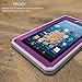 Fintie Shockproof Case for Amazon Fire HD 8 Tablets (7th and 8th Generation, 2017 and 2018 Releases) - [Tuatara Magic Ring] [360 Rotating] Multi-Functional Grip Stand Carry Cover, Purple