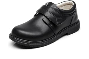 rismart Boys' Hook - Loop Formal Prince Round Toe Oxfords Dress Shoes