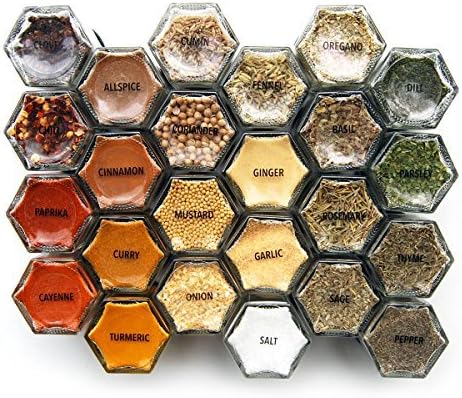 Gneiss Spice 1 Inch Clear Round Labels for Spice Pantry. Black Text with 110 Common Spice Names / 2 Blank Write-on Labels. Jars Not Included. (Black Text) by Gneiss Spice