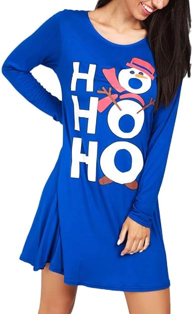 Damen Weihnachten Rockabilly Kleid Kleider Frauen Knielang ...