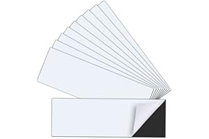 HYHOSHI 10 Pack 12" X 4" Bumper Sticker Magnets with Self Adhesive Flexible Magnetic Bumper Stickers, Turn Any Decal Into a Strong Magnet, Easy to Cut