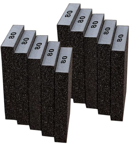 Bates- Sanding Sponge, 8 Pcs, 80 Grit, Washable And Reusable Sandpaper Block Sanding Blocks For Wood Sanding Pad Drywall Sanding Block Drywall Sanding Sponge