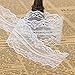 KINGSO 10 Yards White Embroidered Net Lace Trim Ribbon DIY Craft 3.5cm