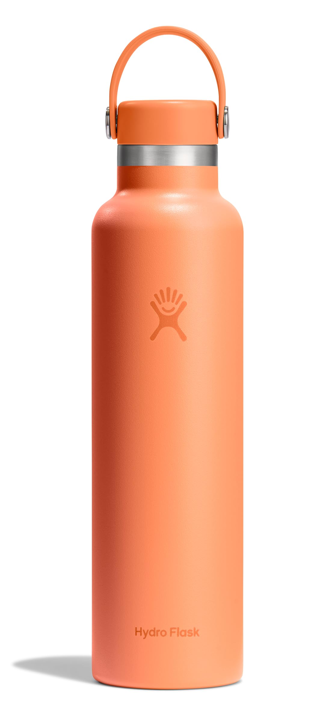 Hydro Flask Water Bottle – Insulated Stainless Steel – Non Spill, Leakproof in 24 Oz Nectar Orange