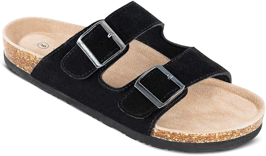 leather slide slippers