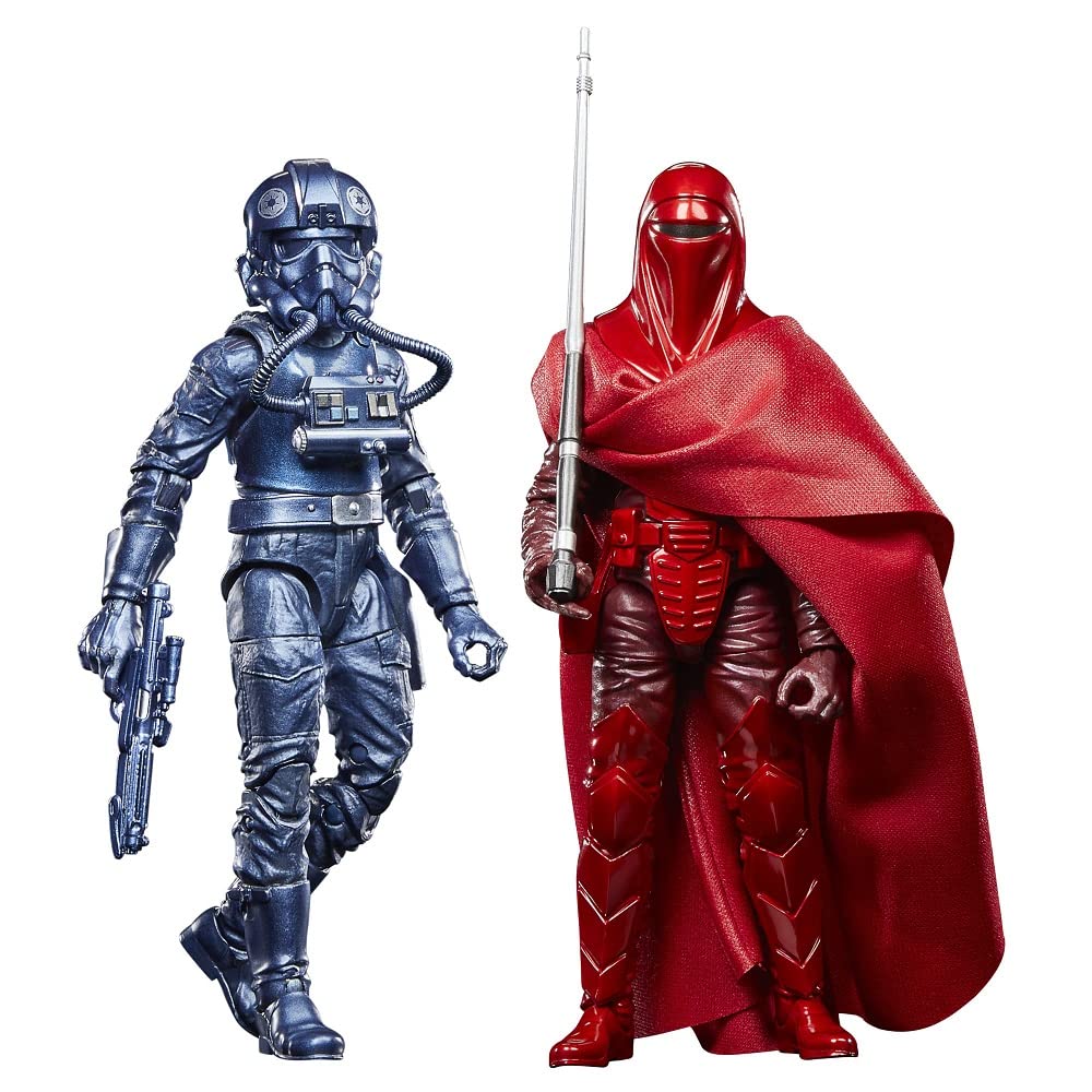 Star Wars The Black Series Carbonized Collection Emperor’s Royal Guard & TIE Fighter Pilot, 15-cm Action Figures 2-Pack
