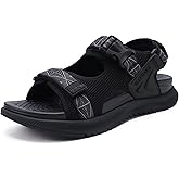 ONCAI Men's Hiking Sandals with Arch Support Mesh Athletic Walking Sandalias Summer Outdoor Cushion Thick Rubber Soles and Recovery Sports Fisherman Sandals Size 7-15