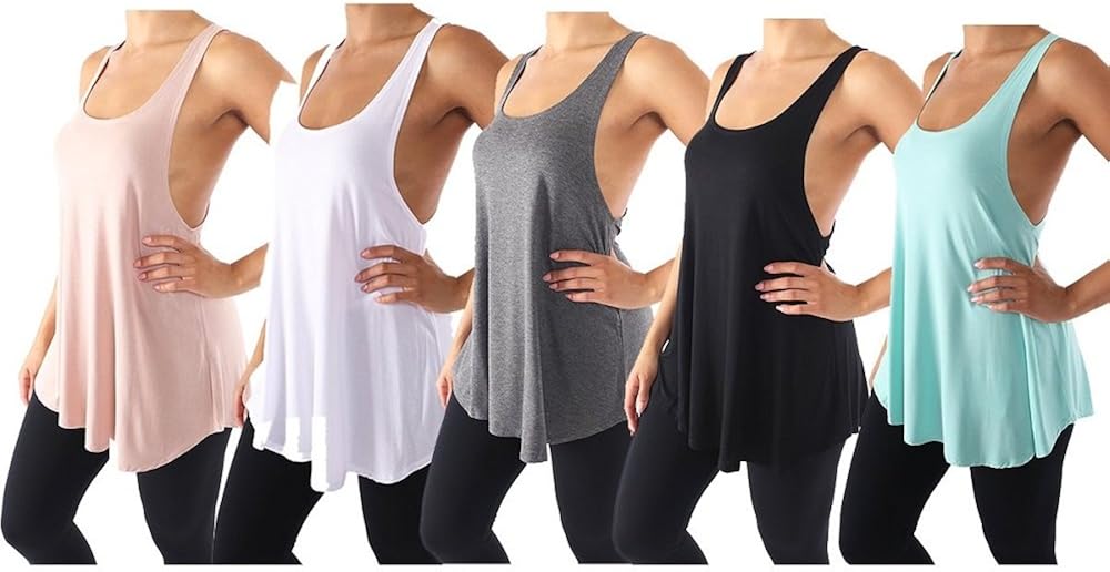 Sassy Apparel Womens Sports Bra Cover Up Gym Workout Tank Top (Small