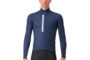 CASTELLI Men's Entrata Thermal Jersey, Long Sleeve Zip Up Fleece Insulated Base Layer for Winter Road Cycling I Gravel Biking