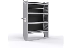 AA PRODUCTS INC. AA Products SH-6004 Steel Mid/High Roof Van Shelving Storage System Fits Transit, NV, Promaster and Sprinter, Van Shelving Units, 42''W x 60''H x 13''D