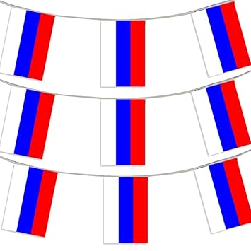 33ft 10 Meters Russian Flag Bunting Russia Party Euro Decoration