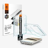 Spigen GlasTR EZ FIT Pro Tempered Glass Screen Protector for iPhone Duo | Aluminum Enhanced 10H+ tempered glass, GlasTR EZ Fit Pro auto align tray, 100% clarity, Original touch, Case-friendly, 2Pack
