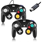 NC Gamecube Controller, Suitable for Wii Console and Nintendo Game Controller, Wired Controller Black Gamepad Joystick(Black 