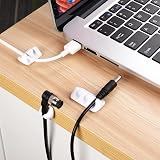 URAQT Cable Clip Organizer Set 5 Pcs Mini Self Adhesive Wire Management for Desk view 6