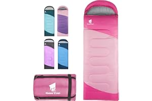 GEERTOP Backpacking Sleeping Bag for Camping, Lightweight Sleeping Bags for Adults Kids Summer Warm Cold Weather Hiking Trave