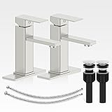 Casavilla Bathroom Faucet-2 Sets, Brushed Bathroom