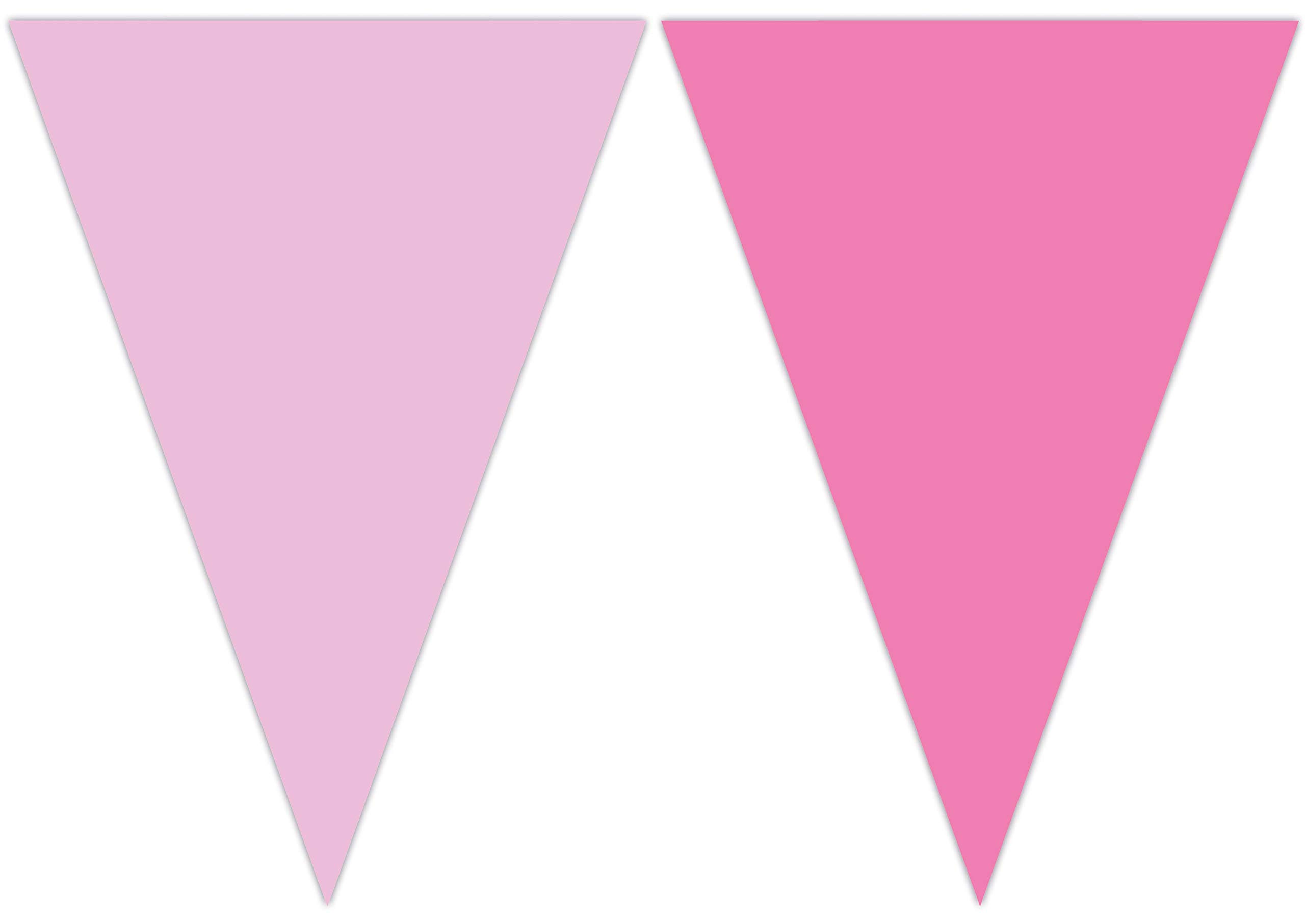 Procos 89507 Bunting Pink Size 230 x 25 cm Hanging Decoration Children's Birthday Party