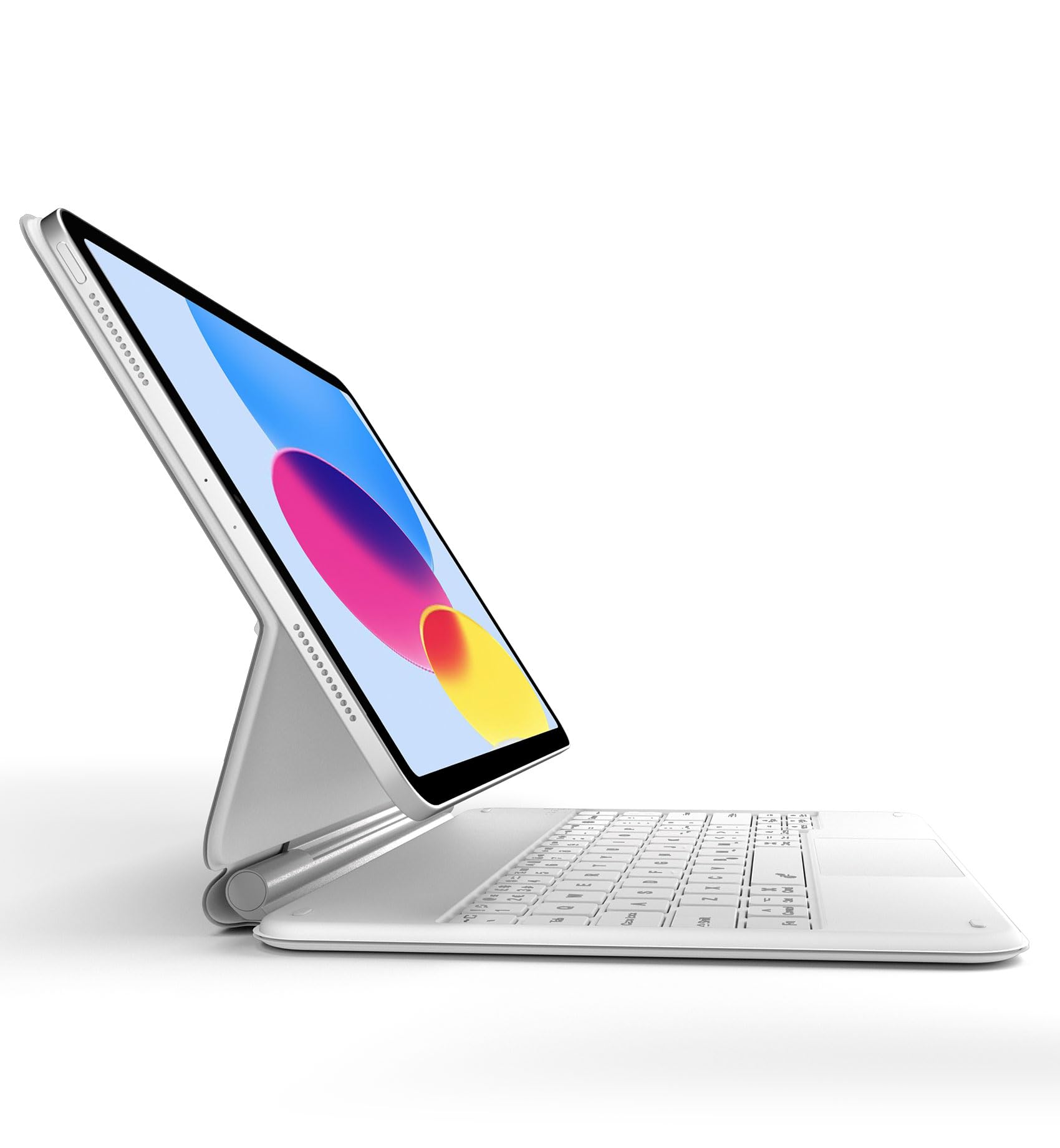 Dracool Keyboard Case for iPad 10th Generation 2022 10.9 Inch Keyboard with Trackpad Magic Keyboard, Magnetic Stand 7-Color Backlit Bluetooth Keyboard QWERTY UK