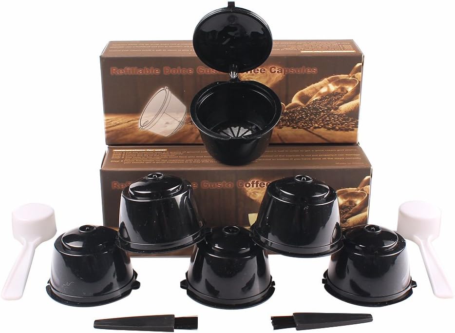 Soleebee i cafilas 6pcs Reusable Coffee Pods Filters Refillable Coffee