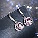 J.Rosée Jewelry Packing Sterling Silver Dangle Earrings Women Pale Pink Crystals Fish Hook Earrings