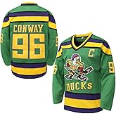 Mighty Ducks Ice Hockey Jersey #96 Charlie Conway #99 Adam Banks,90s Movie Hockey Jersey for Men and Women