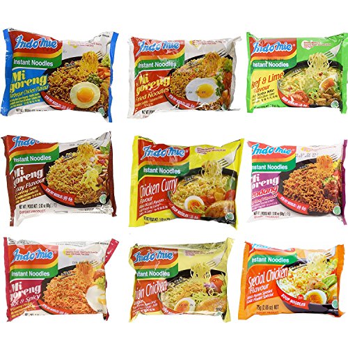 Indomie Ultimate Variety Pack 9 Flavors (45 Packets)