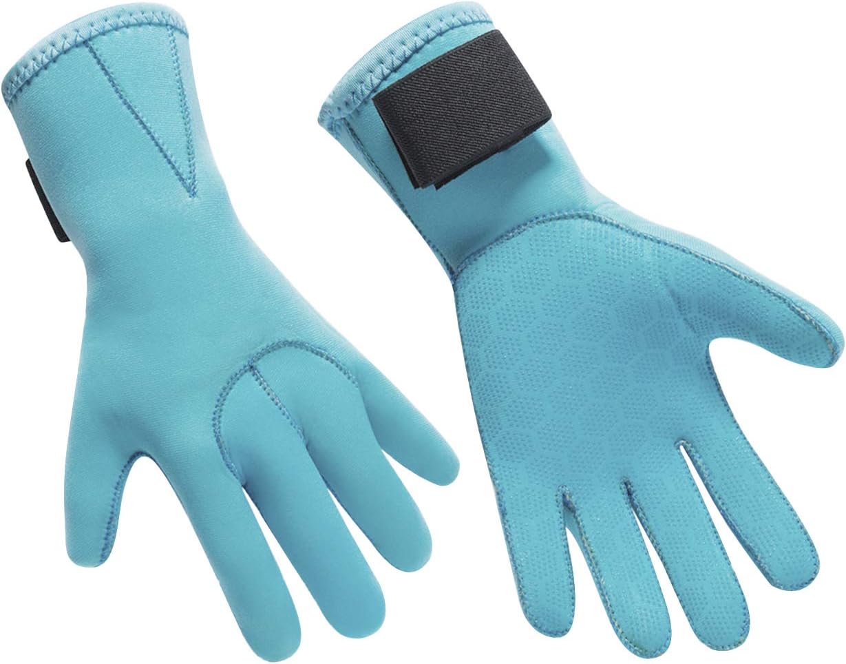 Water Gloves Scuba Gloves 3MM Neoprene Diving Wetsuits Gloves Women Men Five Finger Warm Winter Gloves for Snorkeling Paddling Surfing Kayaking Canoeing Spearfishing Skiing Dive Gloves Adjust Strap : Sports & Outdoors