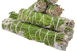 Premium White Sage and Cedar Smudge Sticks Bundles, 7 Pack