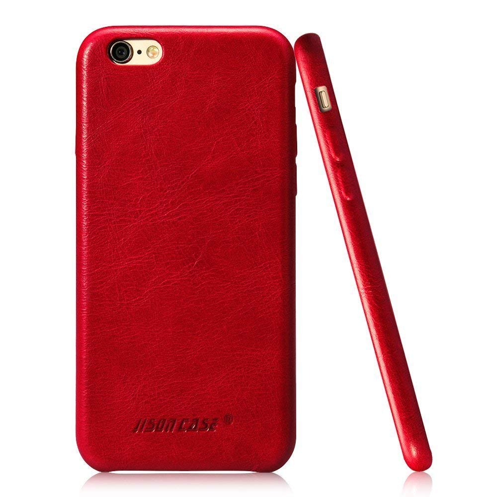JISONCASE iPhone 6s Plus Back Cover iPhone 6s Plus Genuine Lather Case