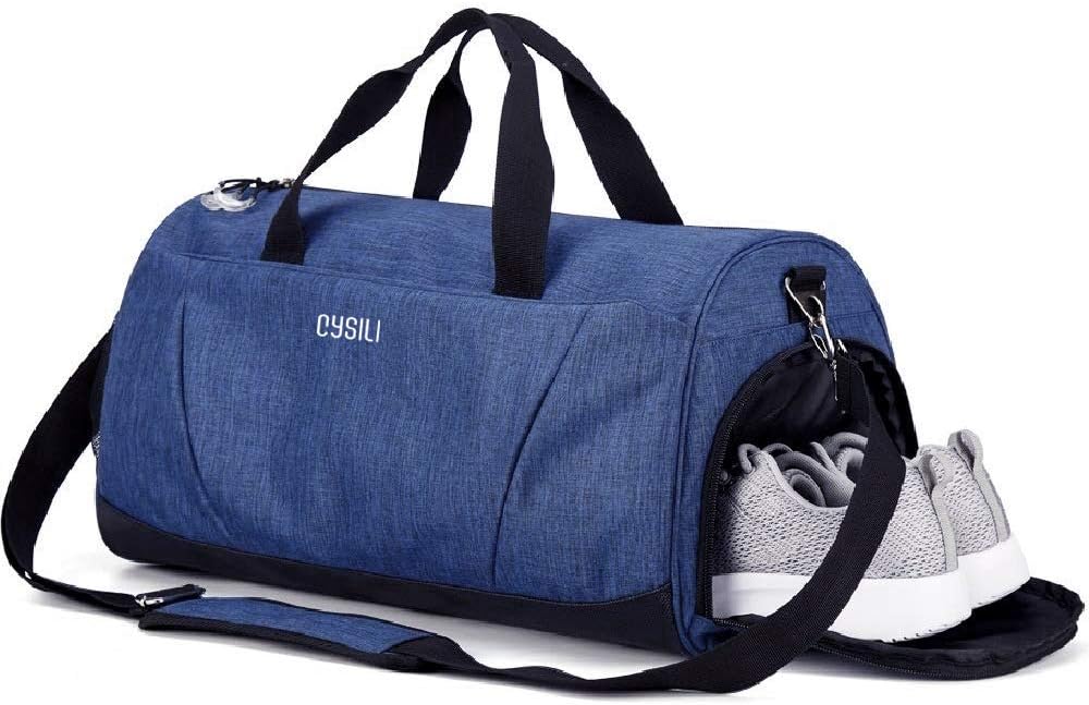 KASIBON Gym Bag with Shoes Compartment, Wet Pocket, Travel Duffle