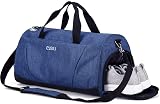 KASIBON Gym Bag with Shoes Compartment, Wet Pocket, Travel Duffle