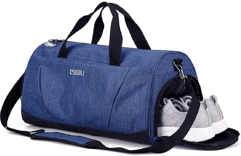 KASIBON Gym Bag with Shoes Compartment, Wet Pocket, Travel Duffle