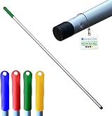 TDBS Colour Coded 120cm Aluminium Mop/Broom Handle Green 23mm Screw