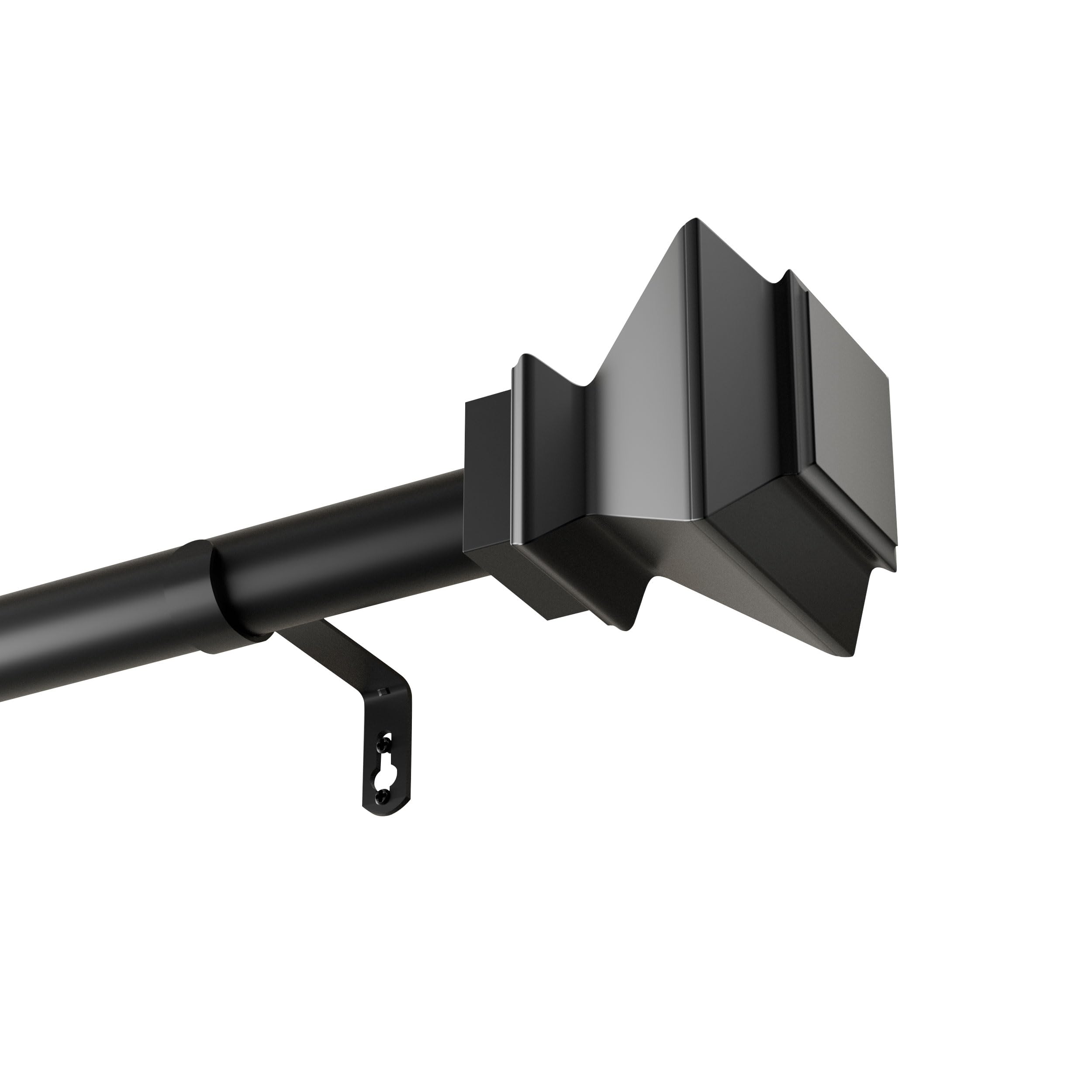 Photo 1 of ***chipped end piece***Curtain Rods for Windows 28-128 inch?2.33-10.67Ft?,1 inch Diameter Heavy Duty Single Rod,Matte Black Curtain Rod with Brackets Adjustable by Splicing for Bedroom,Living Room,Patio Itself 32-128 inchchipped end piece