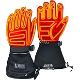 Gerbing GT5 12V Heated Motorcycle Gloves, Unisex, Hybrid Battery/Wired Heating for Powersports, Snowmobile, Hunting