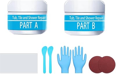 SUPERFA Tile & Bath Repair Kit White 5oz Acrylic Porcelain Shower Sink