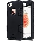 ULAK iPhone 5S Case Black, iPhone 5 Case,iPhone SE Case,Heavy Duty Shockproof Sport Rugged Drop Resistant Dustproof Protectiv