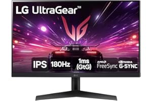 Monitor Gamer LG UltraGear 24” 24GS60F-B IPS Full HD 180Hz 1ms (GtG) NVIDIA® G-SYNC® AMD FreeSync™ HDR10 sRGB 99% HDMI DisplayPort